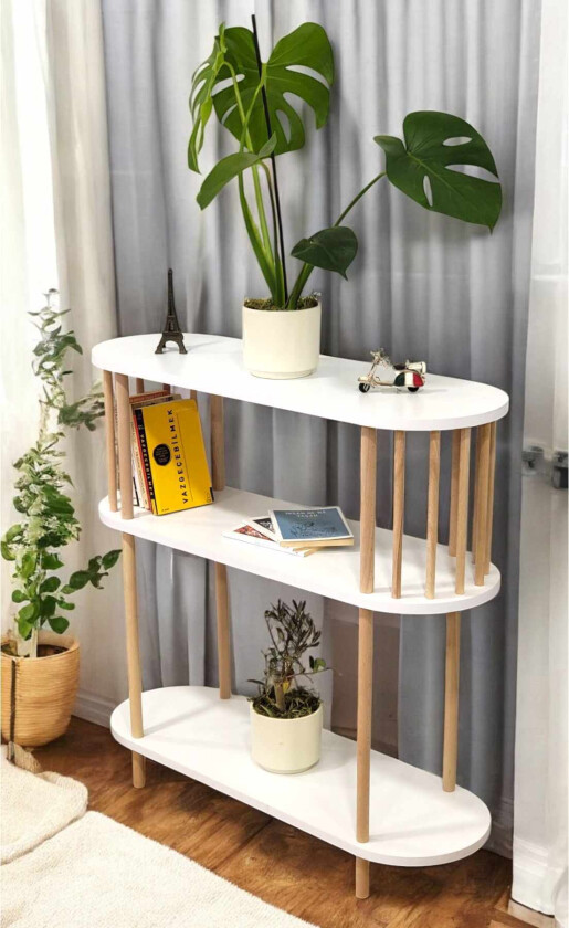 Skjenk Hanah Home Peka Slim (90 x 90 x 30 cm) Hvit - Hvit