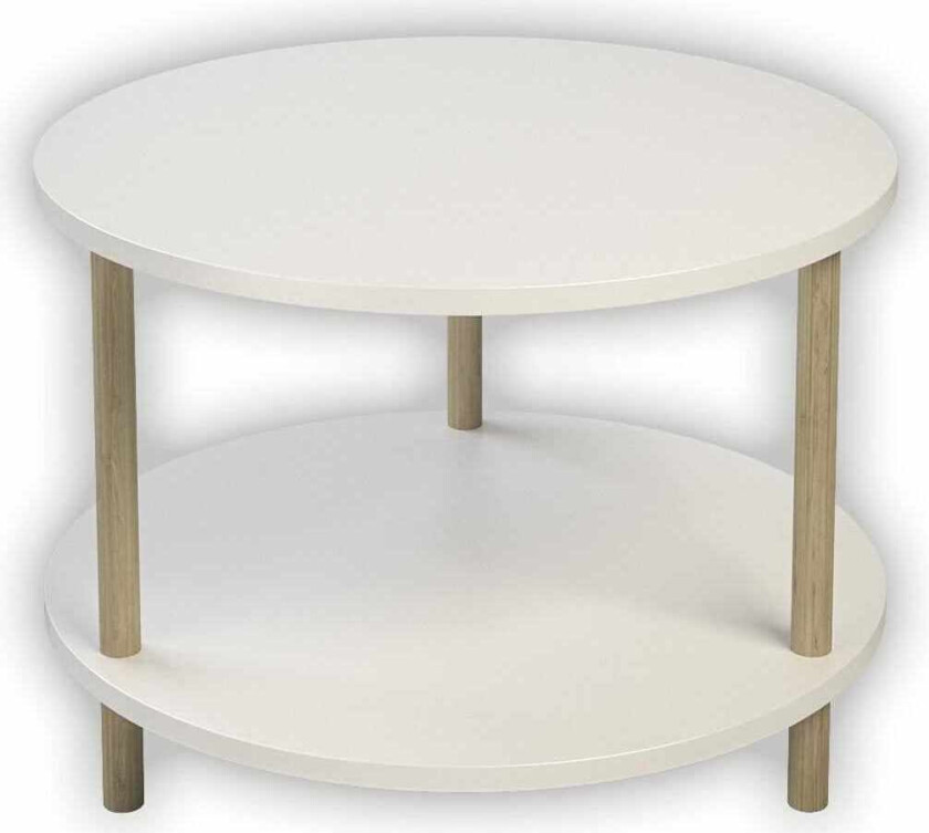 Sofabord Hanah Home Peka Square (Ø60 x H43 cm) Hvit - Hvit