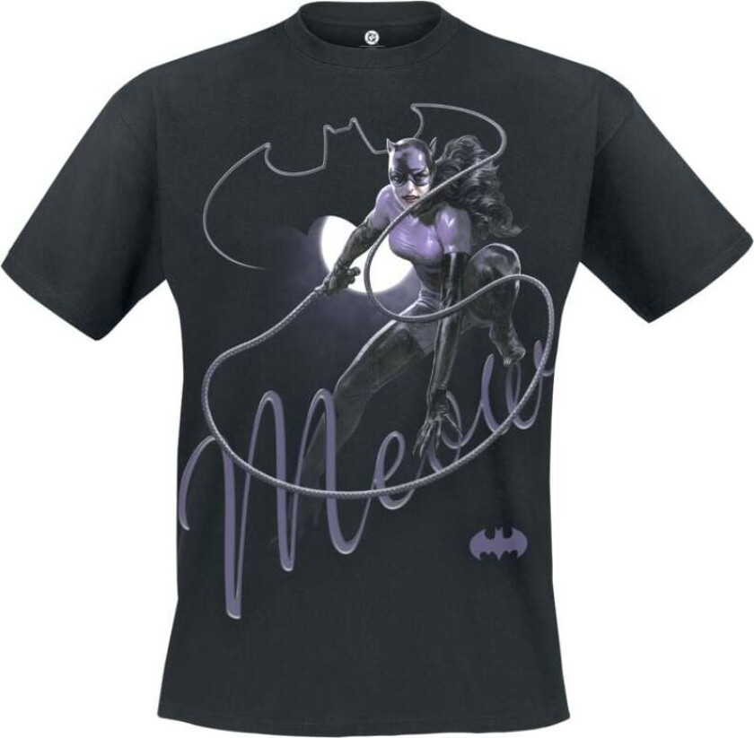 T-skjorte - Catwoman - Meow - S til 4XL - Herrer - svart