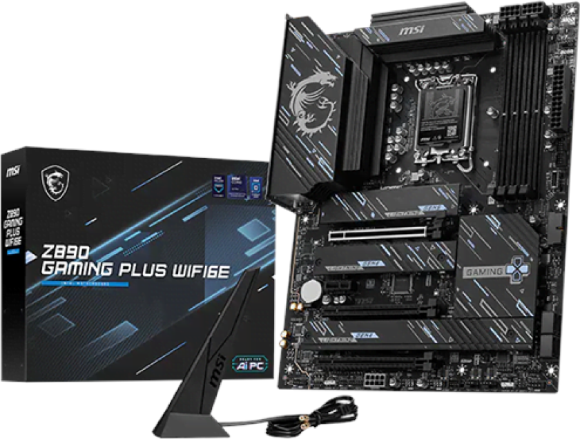 Z890 GAMING PLUS WIFI6E Hovedkort - Intel Z890 - Intel LGA1851 - DDR5 RAM - ATX