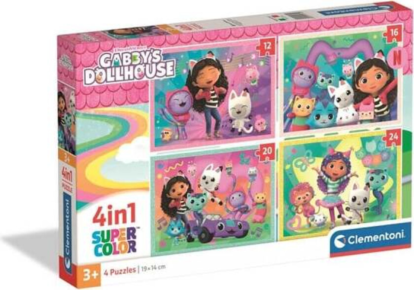 Puslespil 4-i-1 Gabby's Dollhouse Gulv