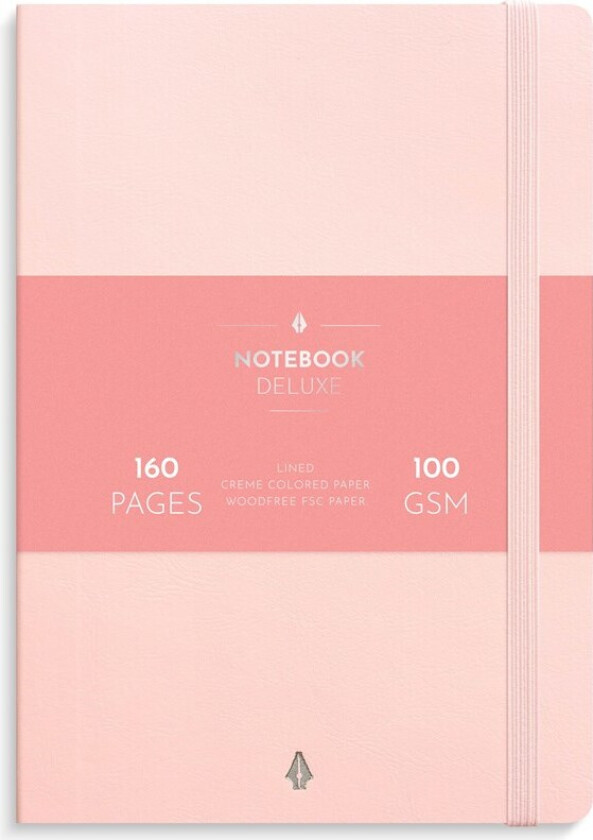 Notatbok A5 linjert Deluxe Pink