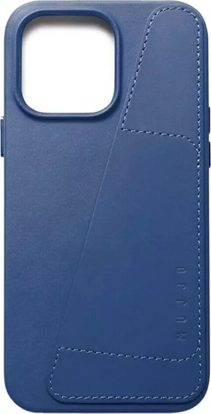 iPhone 14 Pro Max Leather Wallet Deksel - Blå