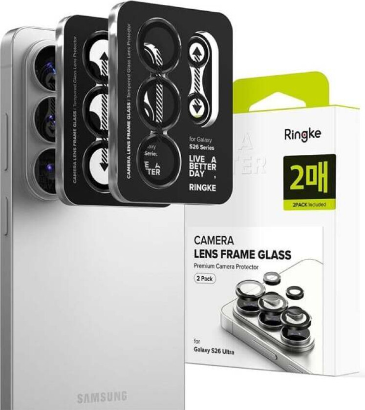 Camera Frame Protector 2-Pack Camera Protector for Samsung Galaxy S26 Ultra - Black
