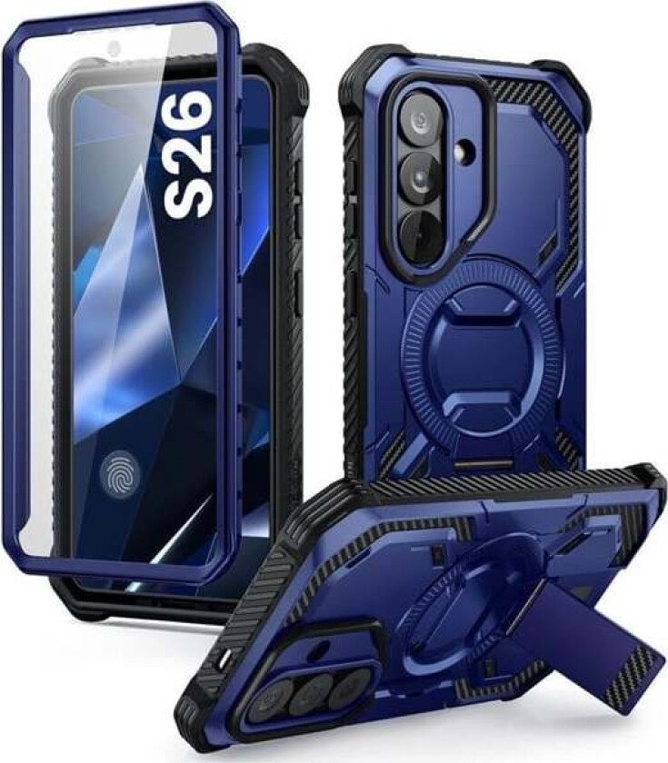 ArmorBox Mag MagSafe Case for Samsung Galaxy S26 - Navy Blue and Black