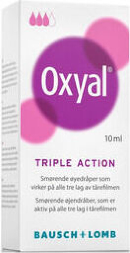 Oxyal Triple Action Øyedråper 10ml