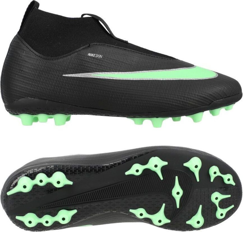 Mercurial Superfly 11 Academy Ag Shadow - Svart/illusion Green Barn - Kunstgress (Ag), størrelse 35½