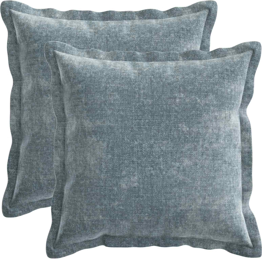 Putetrekk 2 pcs HOUTEN Lyseblå 50 x 50 cm Chenille-stoff