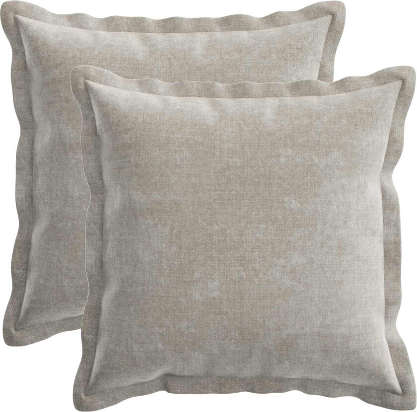 Putetrekk 2 pcs HOUTEN Lysegrå 50 x 50 cm Chenille-stoff