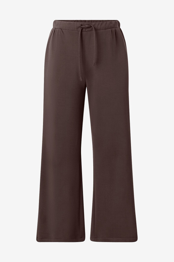 Sweatpants med brede bein - Brun