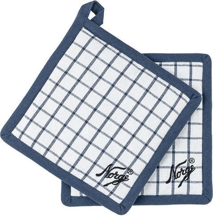Gryteklut Bomull 20x20cm Blå 2pk