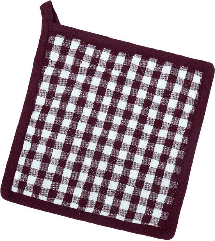 Collection Gryteklut 20x20cm Burgunder Ruter