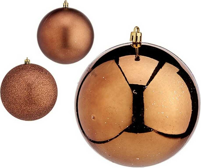 Juletrekuler à 12 cm 6 kvantum Brun Plast