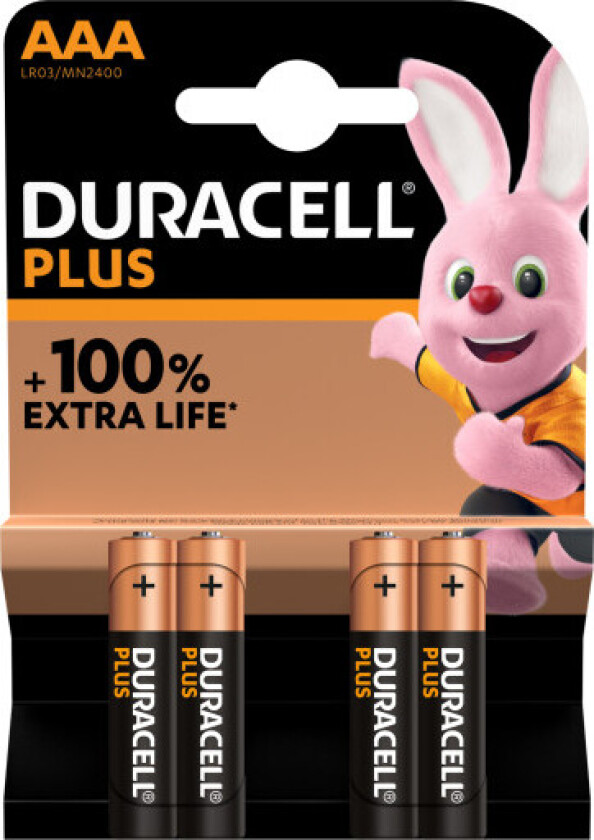 Plus AAA Alkaline Batterier - 4 stk.