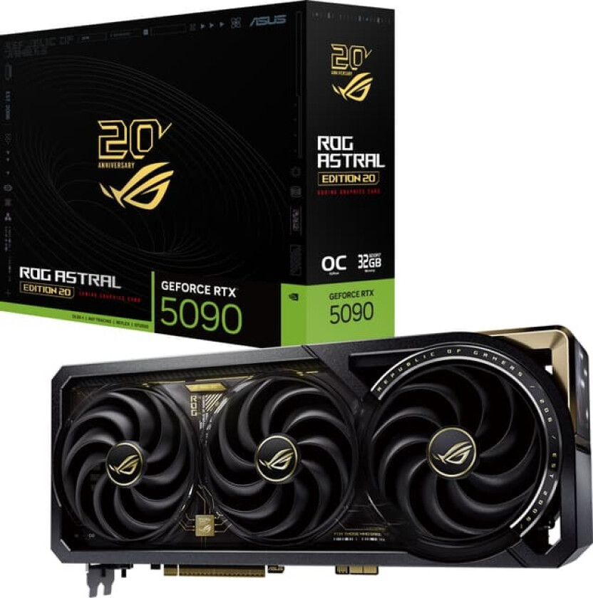 Bilde av ASUS ROG Astral GeForce RTX 5090 Edition 20 32GB grafikkort