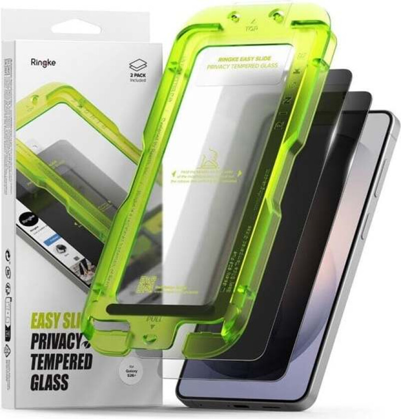 Easy Slide Privacy 2-Pack Tempered Glass for Samsung Galaxy S26+