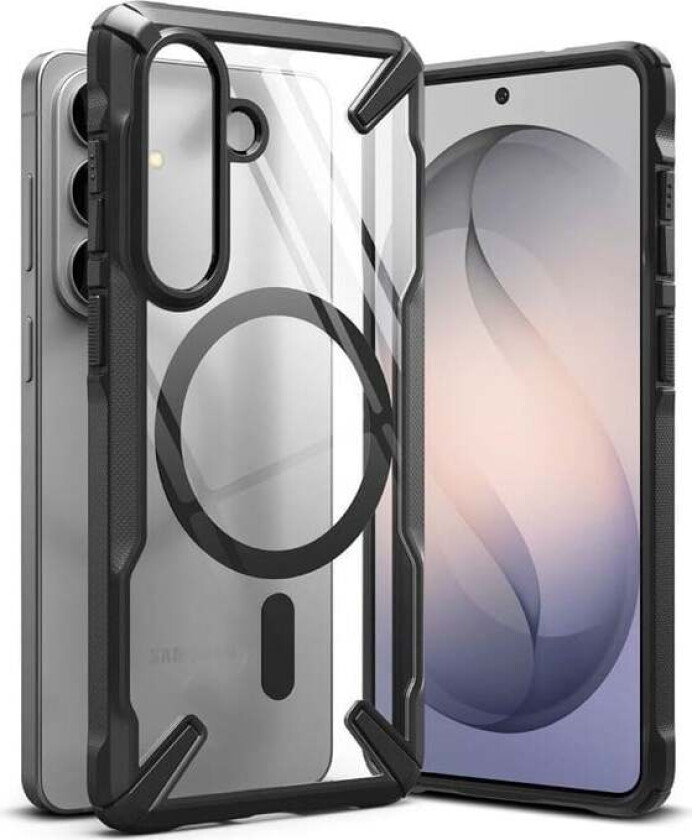 Fusion X Magnetic MagSafe Case for Samsung Galaxy S26 - Clear and Black