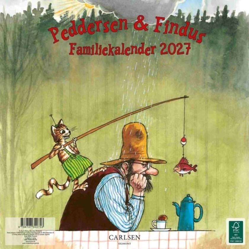 Peddersen & Findus – familiekalender 2027 | Sven Nordqvist | Språk: Dansk