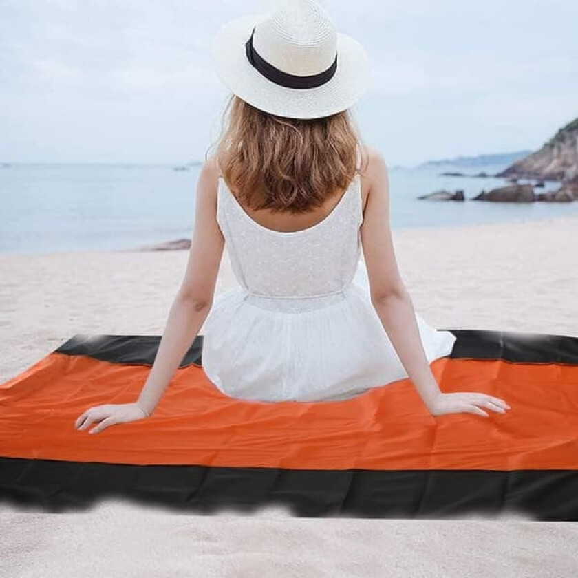 Vanntett Ekstra Stor Strandmatte Piknikpledd 210cm x 200cm