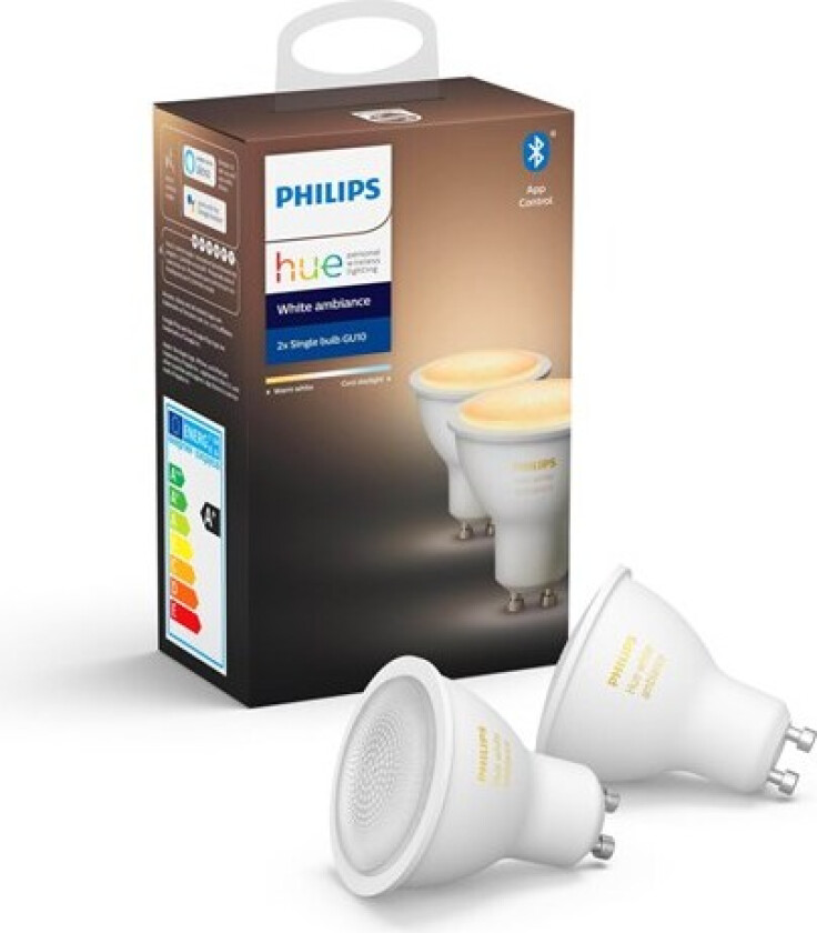 Hue GU10 2 pakning - White ambiance