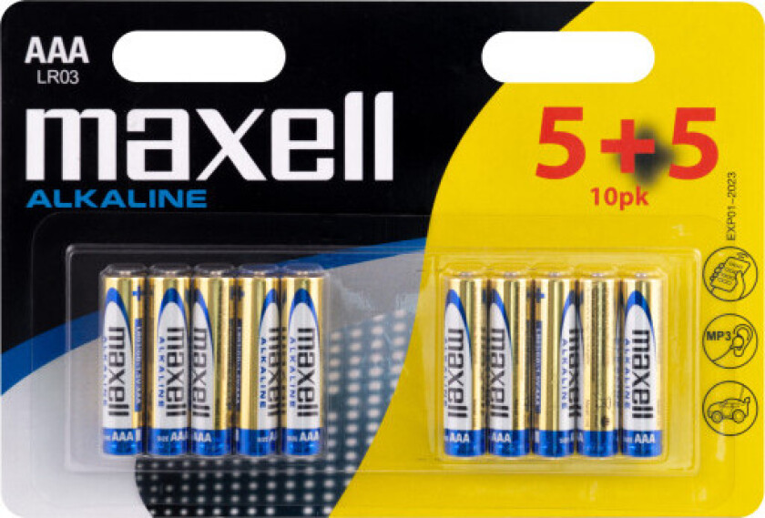 AAA Alkaline Batterier - 10 stk.