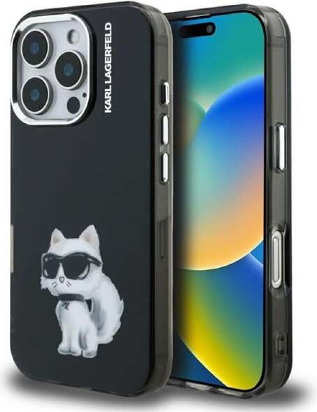 IML Aquarelle Choupette & Logo Case for iPhone 16 Pro Max - Black
