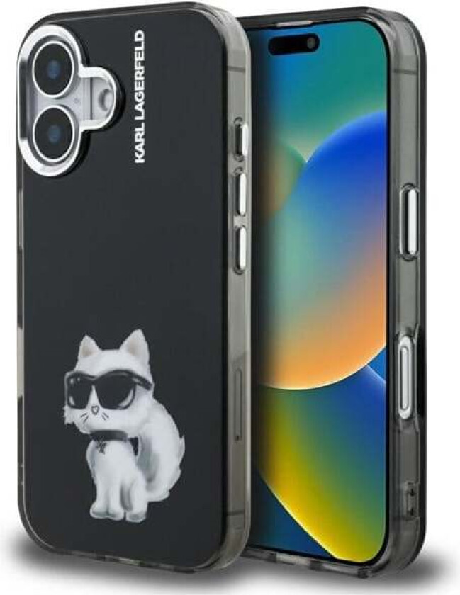 IML Aquarelle Choupette & Logo iPhone 16 Case - Black