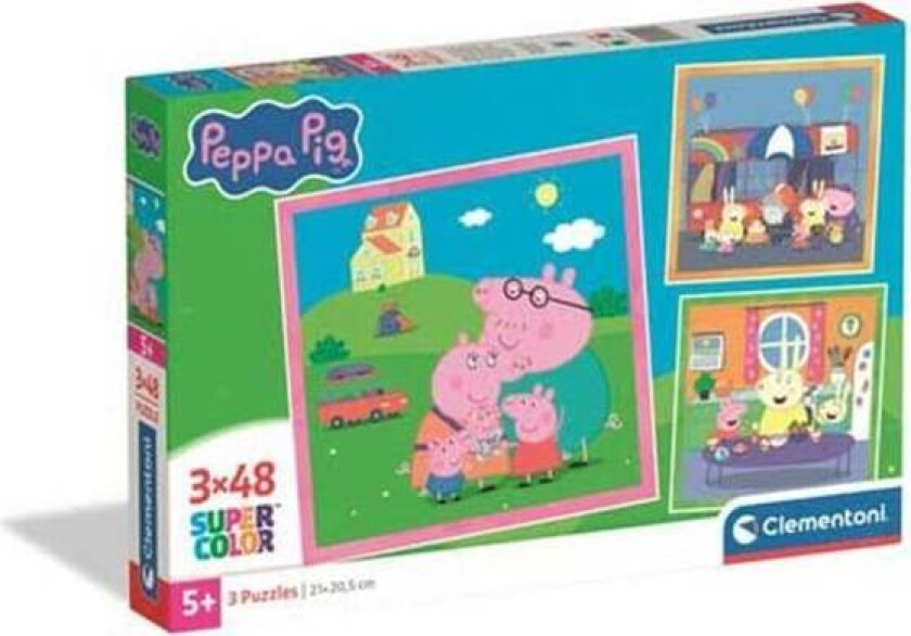 Puzzle Peppa Pig 2026 3x48 pieces Gulv