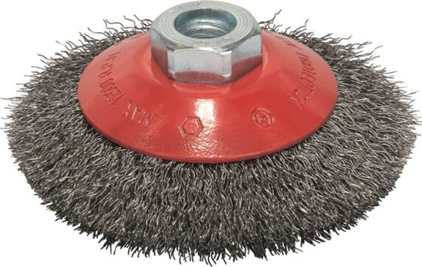 Børste, krympet, 100, stål 100 mm, 0,3 mm, M14