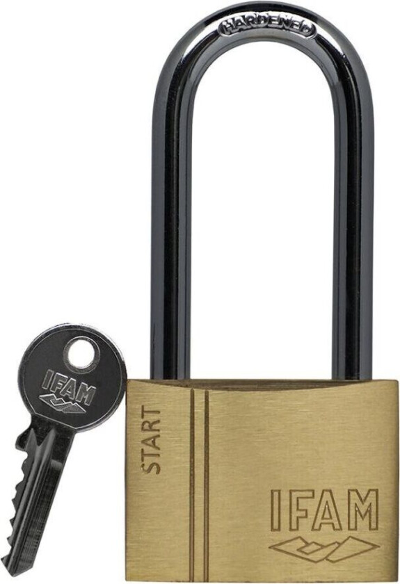 Hengelås med nøkkel IFAM SR50AL Lengde Messing Stål 1,38 x 4,78 x 3,5 cm