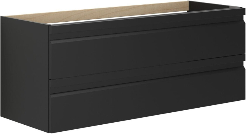 Inzo Servantskap m/2 skuffer - Sort Gummi