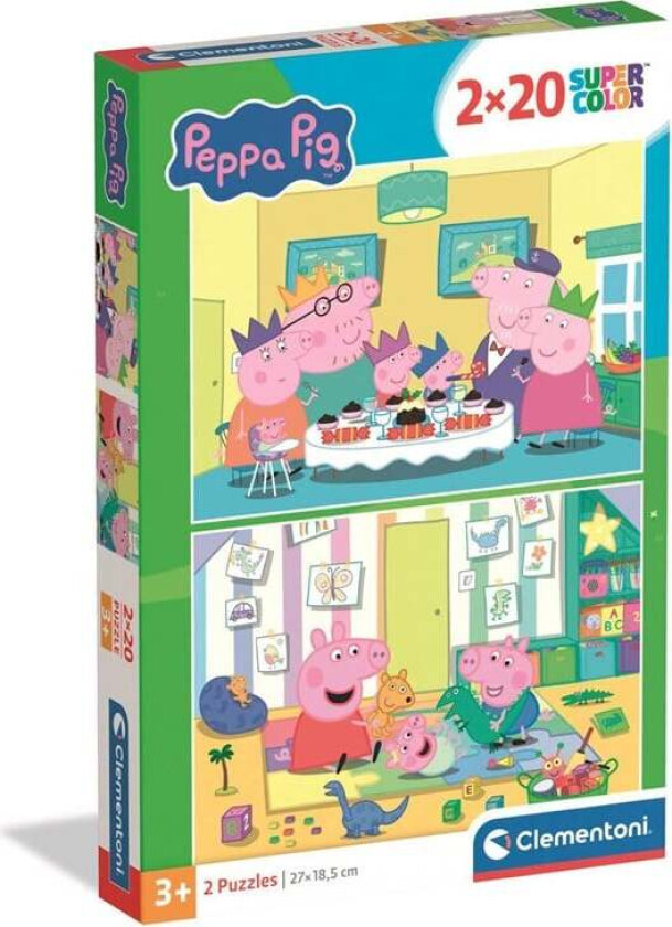 Puzzle Peppa Pig 2x20 pieces Gulv