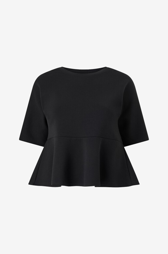 Topp Mariah, 3/4, Blouse - Svart