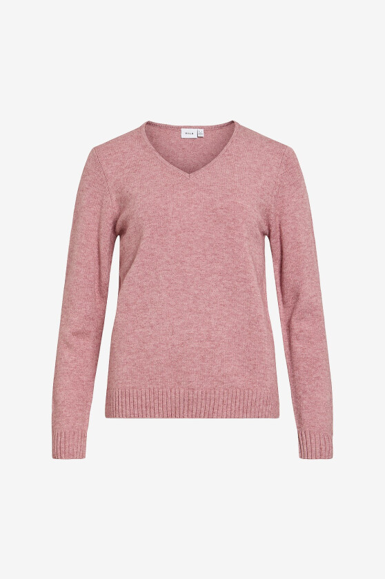 Genser viRil V-neck Knit Top - Rosa
