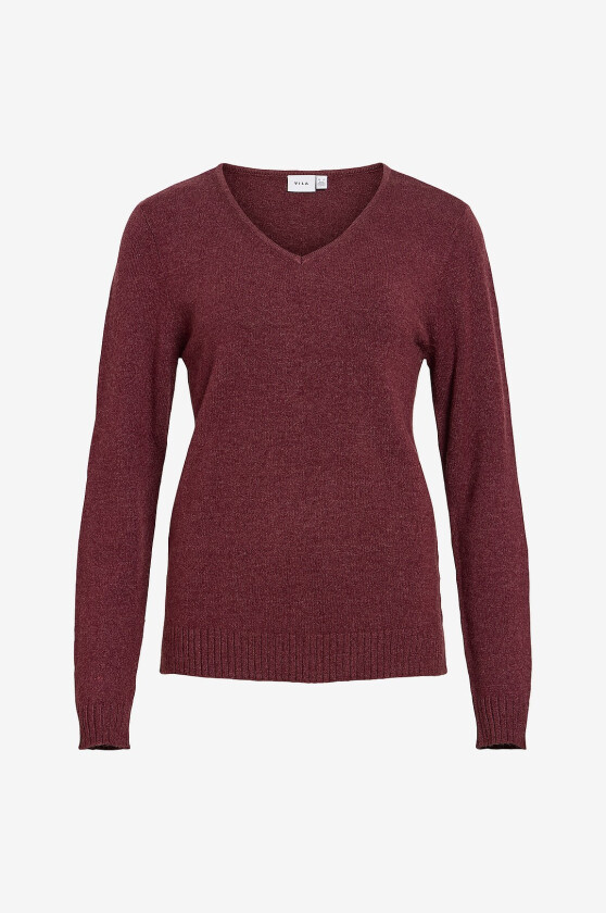 Genser viRil V-neck Knit Top - Rød