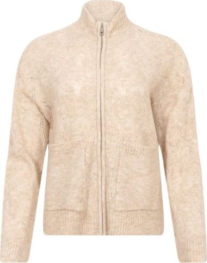 Lessine Hope Zip Cardigan - Oatmeal Melange S/M