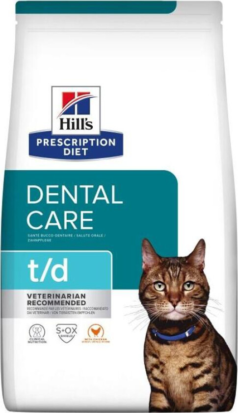 t/d Dental Care Tørrfôr til katt med kylling 3 kg
