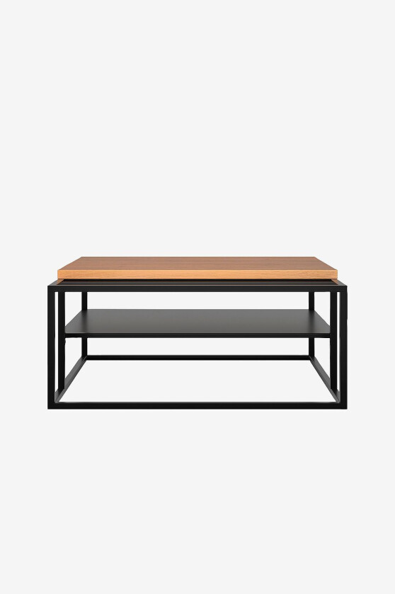 Salongbord 90 x 90 cm i eik-look, svart, Svart
