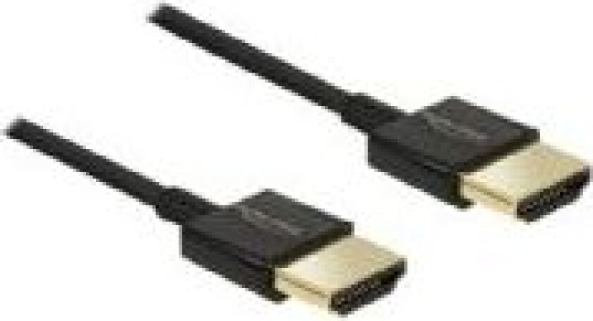 Bilde av Slim Premium - HDMI-kabel med Ethernet - HDMI hann til HDMI hann - 4.5 m - tredobbeltskjermet snodd ledningspar - svart - 4K-støtte