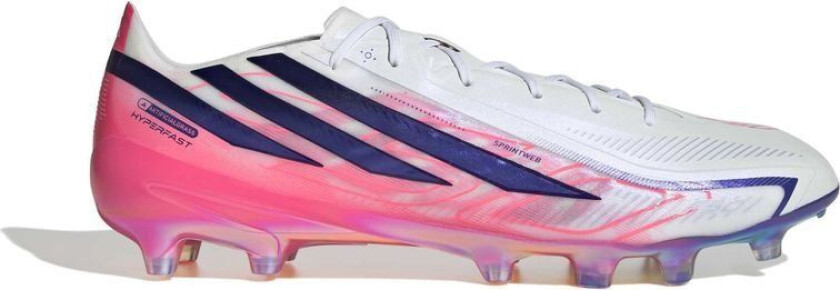 F50 Hyperfast Elite AG Chaos vs Control - Fottøy Hvit/Solar Purple/Solar Turbo - Kunstgress (AG), størrelse 44