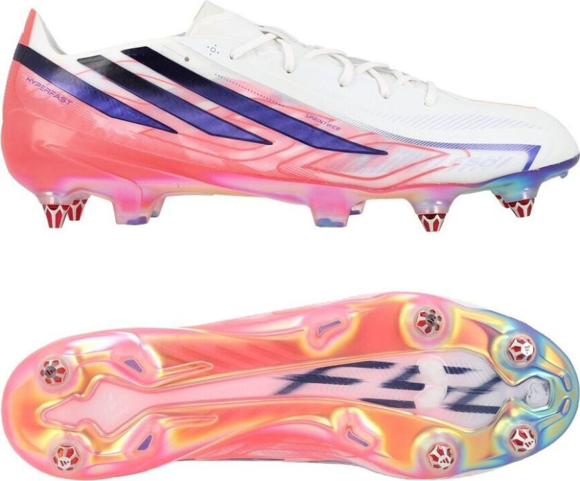 F50 Hyperfast Elite SG Chaos vs Control - Fottøy Hvit/Solar Purple/Solar Turbo - Vått gress (SG), størrelse 47⅓