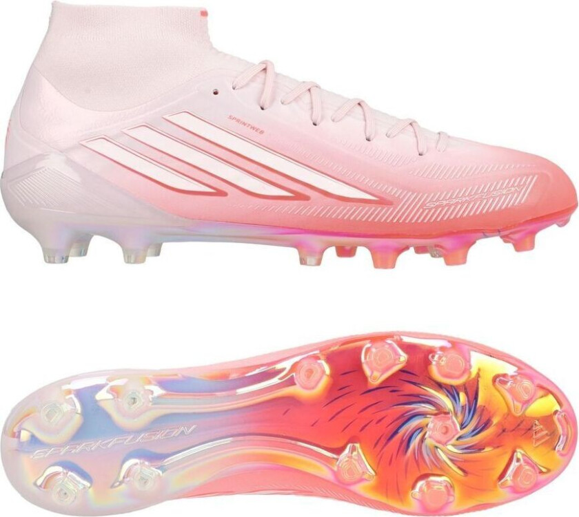 F50 Sparkfusion Elite Mid Cut FG/AG Chaos vs Control - Solar Turbo/Fottøy Hvit Kvinner, størrelse 35½