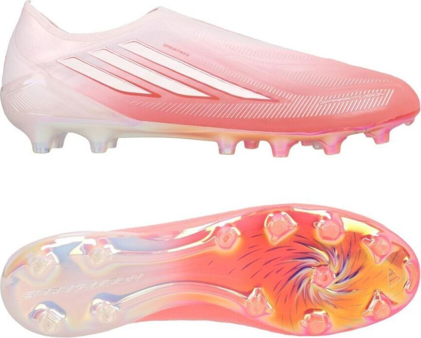 F50 Sparkfusion Elite Low Cut Laceless FG/AG Chaos vs Control - Solar Turbo/Fottøy Hvit Kvinner, størrelse 41⅓