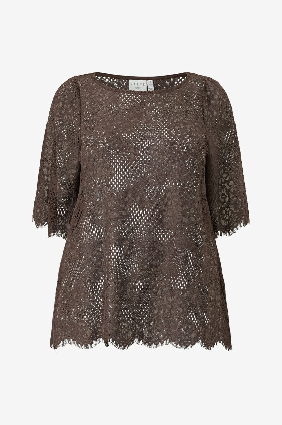 Topp KCcarley Lace Blouse - Brun