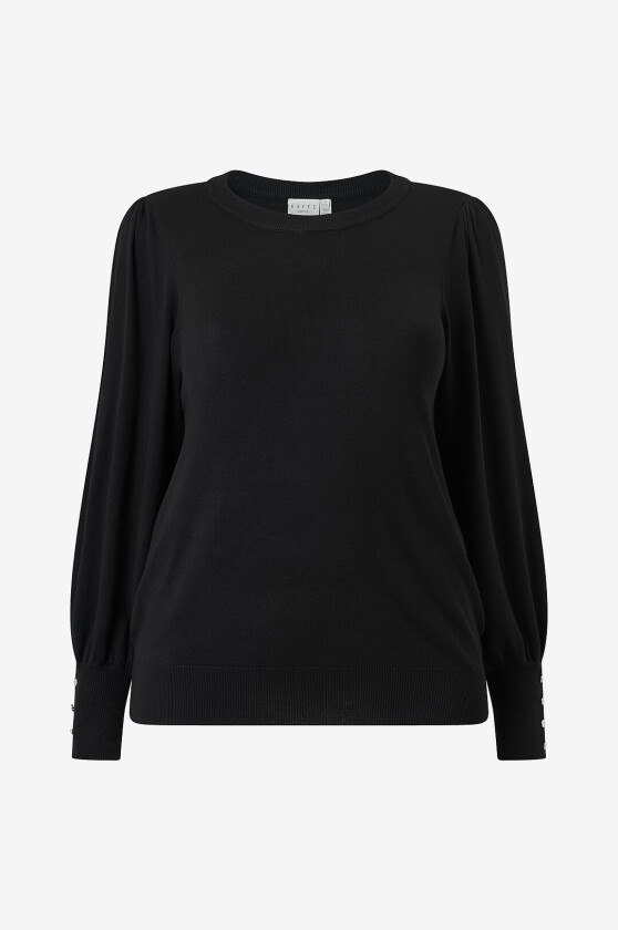 Collegegenser KClizzy Round Neck Pullover Buttons - Svart