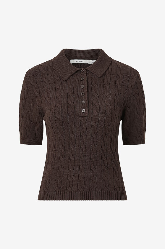 Genser GZthilla polo pullover - Brun