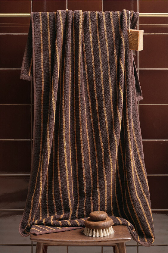 Badehåndkle Saga Line 70x140cm - Orange