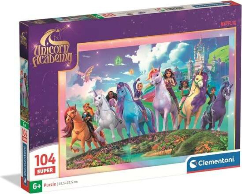 Puzzle Super Unicorn Academy -1- 104 pieces Gulv