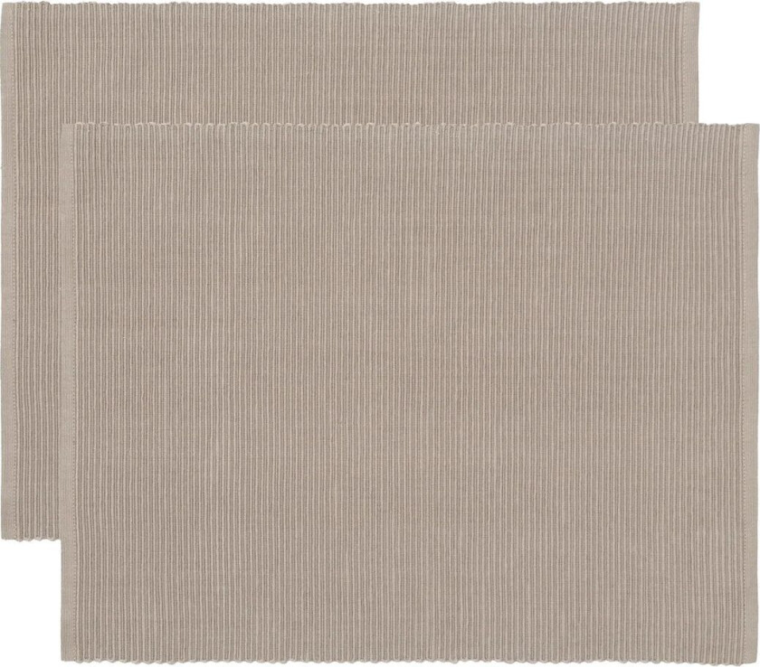 Linum Uni spisebrikke 35 x 46 cm 2-pakning Muldvarpbrun