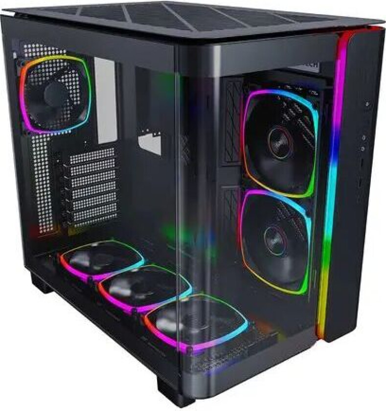 King 95 Pro Curved Glass 6x Argb +hub Svart